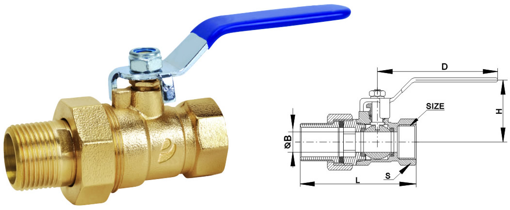 JT1070 活接外丝球阀