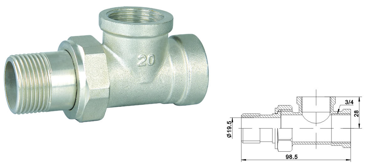 JT1320 电镀工程三通底座