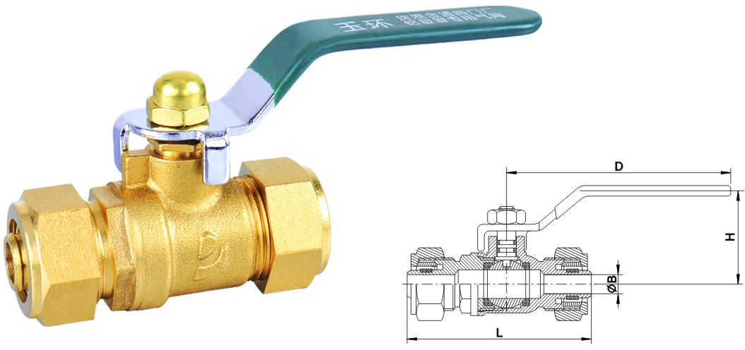 JT1120 大型铝塑管球阀